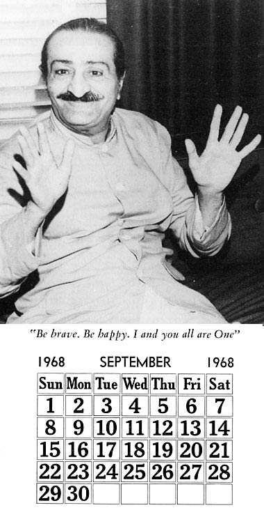 September 1968 Calendar