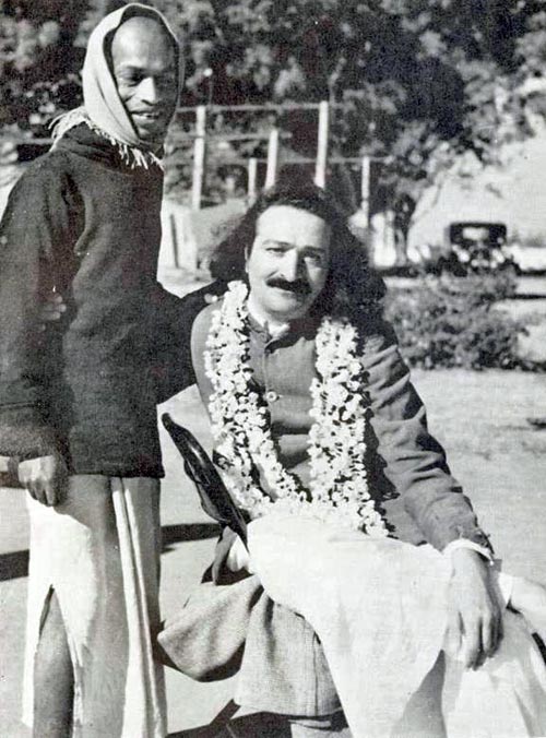  Meher Baba with Mast Mohammed 1939 Bangalore