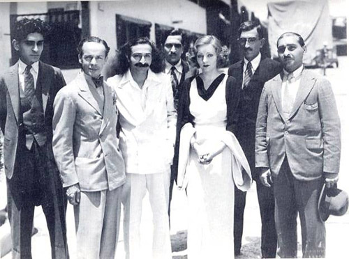 Adi Jr., Quentin Tod, Meher Baba, Beheram, Tallulah Bankhead, Chanji, Kaka-1932 Paramount Studio Lot