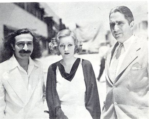 Meher Baba, Tallulah and Adi Sr. on Paramount lot 1932 