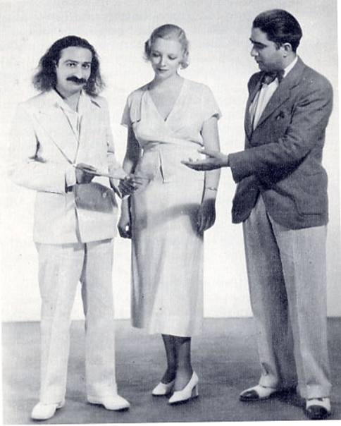 Baba, Virginia Bruce and Adi K. Irani (Adi Sr.)