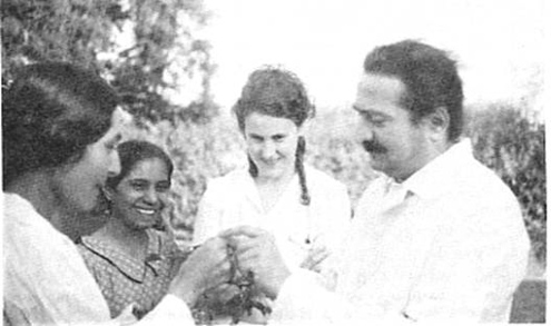 Photo of Baba, Irene Billo, woman, and Mehera-1938