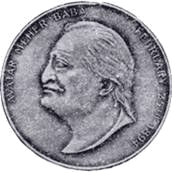 Medallion with Meher Baba's  profile on it.