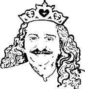 sketch of Baba in Crown ad for 'The Search For The King'-book