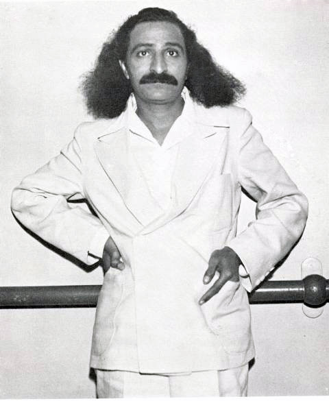 Photo of Baba aboard a steamer in Los Angeles