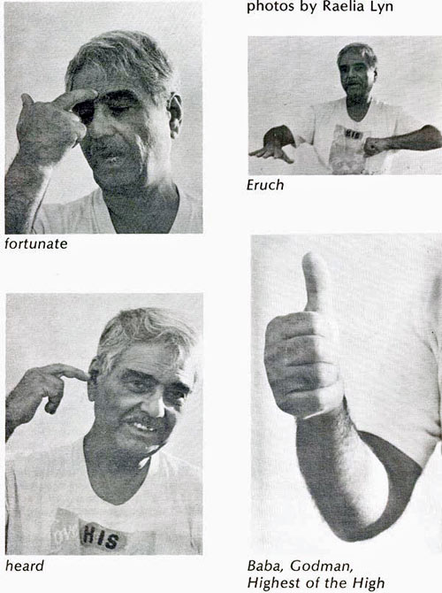  Hand gestures of Baba's demonstrated by Eruch