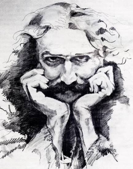 drawing of Baba by Rusty Bostwick